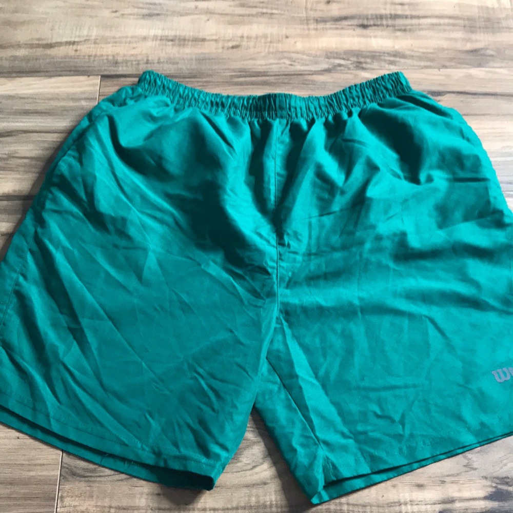 Wilson green bathing suit swimwear trunk shorts size XL